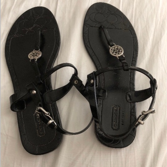 Coach Shoes - Black Coach Jelly Sandals